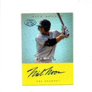 2007 Tristar Pro Debut YELLOW Nick Noonan Autograph Rookie Card AUTO RC #'d 1/25