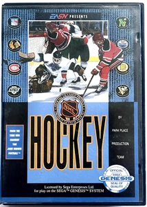 VINTAGE 1991 SEGA GENESIS 16 BIT N.H.L. HOCKEY VIDEO GAME COMPLETE WITH BOOKLET - Picture 1 of 3