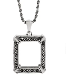 Origami Owl Living Locket (new) ANTIQUED SILVER DECO L.L. - W/JET HEMT (LK1089) - Imagen 1 de 1