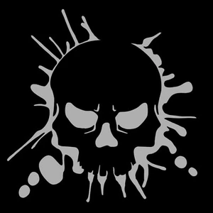 Skull Sticker - Splash Skull Decal - Picture 1 of 20