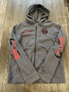 Boys Nike  Paris Saint-Germain Full Zip Hoodie Sweatshirt Jacket Gray XL Soccer - Picture 1 of 1