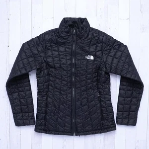 Chaqueta ecológica Thermoball negra mediana con cremallera completa acolchada acolchada acolchada acolchada THE NORTH FACE para mujer - Imagen 1 de 8