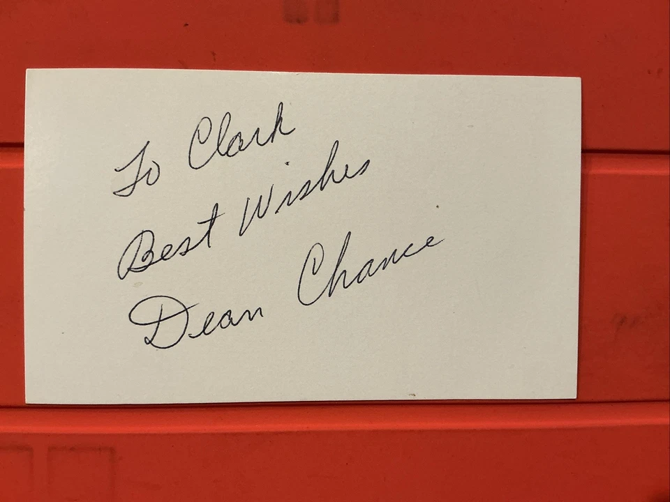 Dean Chance🔥🔥MLB Debut: 1961 Los  Angeles Angels 🔥🔥Autograph Cut🔥🔥 - Image 1 of 1