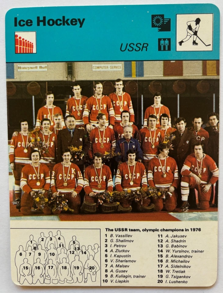 Tarjeta Sportscaster URSS 1977 #07-08 TRETIAK 1976 equipo olímpico Foto 1 de 1