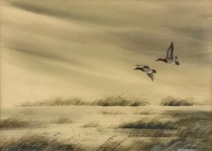 American mid 20C, Gerald W Bernhardt (1920–2012), Watercolor Painting, Landscape - Picture 1 of 9