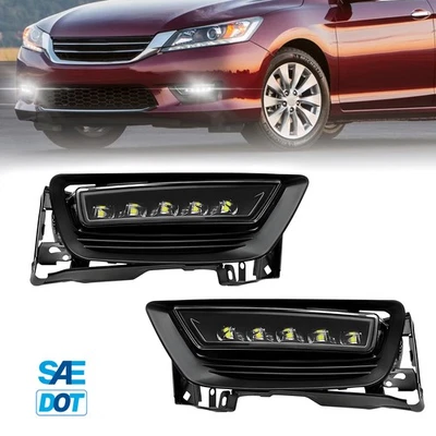 Luces antiniebla de parachoques para Honda Accord 2013 14 15 sedán luces de conducción LED izquierda y derecha Foto 1 de 4