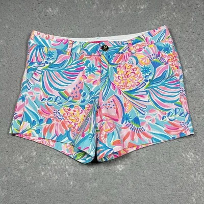 Pantalones Cortos Lilly Pulitzer Para Mujer Talla 4 Tropical Punch Tejido Callahan Patrón Frutal Foto 1 de 4