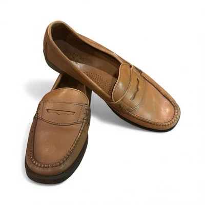 Мокасины Bass Penny Weejun Katherine II коричневая кожа опрятная офисная одежда размер 9 W - Изображение 1 из 4