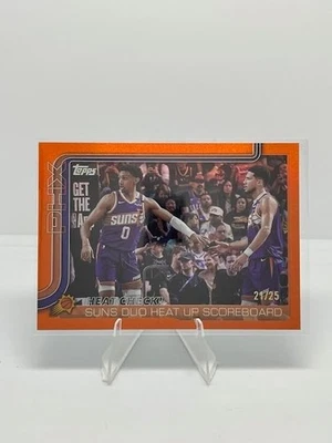 2025 Topps Flagship - Devin Booker - Verificação de calor laranja - /25 - PHOENIX SUNS - Imagem 1 de 2
