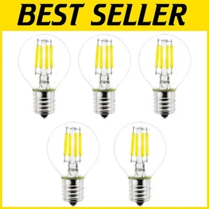 Long-Lasting E17 Mini Globe Bulbs - 4W LED, 40W Equivalent, 5-Pack, Clear Glass - Picture 1 of 11