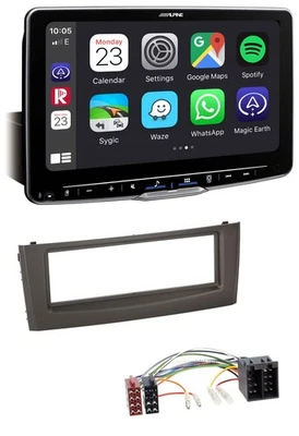 Alpine Bluetooth MP3 USB DAB Autoradio für Fiat Grande Punto Punto ab 05 schwarz - Bild 1 von 4