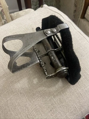 Par de correas de pedal de bicicleta negras, clip para puntera de correa de bicicleta, tamaño ajustable Foto 1 de 4