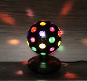 Rotierende Disco Multicolor Licht Kugel Vintage Stil Party Lampe Dekor 11" hoch - Bild 1 von 10