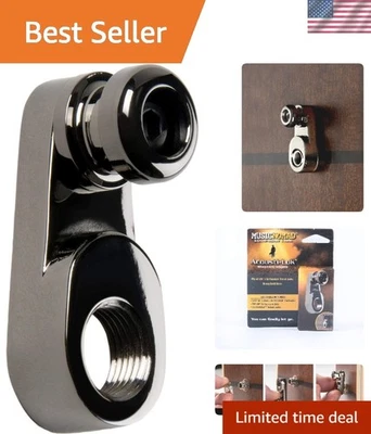 Acousti-Lok Strap Lock Adapter for Acoustic Guitars - Strong Brass Black Finish - Image 1 of 4