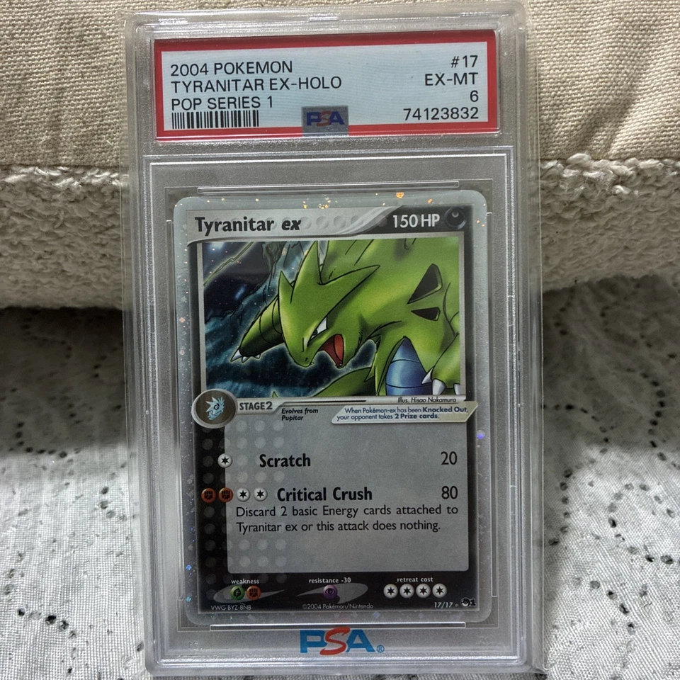 2004 POKEMON POP SERIES 1 #17 TYRANITAR EX-HOLO PSA 6 - Image 1 of 1
