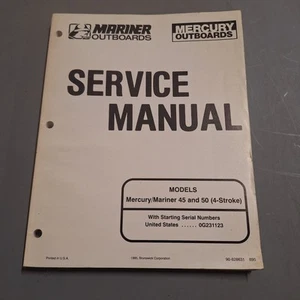 Mercury Mariner Outboard Service Manual 45 & 50 3 Stroke Models 90-828631 1995 - Picture 1 of 6
