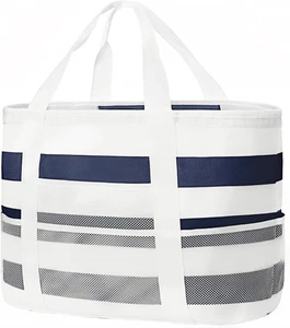 Bolsas de playa para mujer bolsas de mano grandes impermeables a prueba de arena bolsa de malla para vacaciones - Imagen 1 de 12