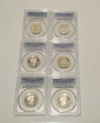 (6) Susan B. Anthony Dollars with Major Varieties, Proof (1979-1981, 1999) Set - Image 1 of 4