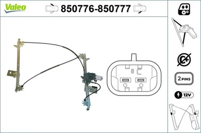 Fensterheber VALEO 850776 für PEUGEOT 206 CC 2D 16V 2DNFUF 2DNFUR HDi 110 S16 - Bild 1 von 4