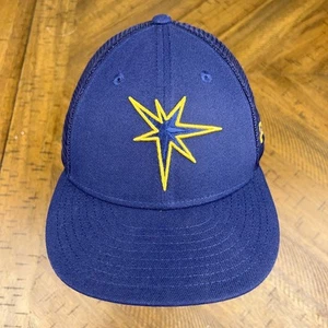 Tampa Bay Rays Hat 7 5/8 Blue 2023 Spring Training New Era 59 Fifty Mesh Fitted - Picture 1 of 10