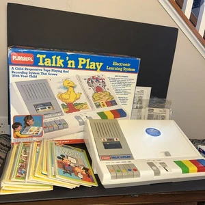 De Colección Playskool Talk 'N Play Set 1984 CBS Toys Sesame ST 10 cintas y 11 libros - Imagen 1 de 9