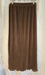 Midirock Damen braun Crinkle Spalte Large - Bild 1 von 2