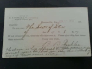 1912 HOMESTEAD POSTCARD B. B. FINKLEA MONROE CO. TAX MONROEVILLE ALABAMA GARLAND - Picture 1 of 3