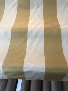 Tessuto Oro Giallo Chiaro Strisce 7 Yds Poliestere Leggero/Raggio - Foto 1 di 12