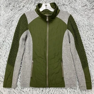 prAna Zinnia Jacket Women's XS Green Gray Wool Blend Outdoor Gorpcore Quilted - Picture 1 of 10