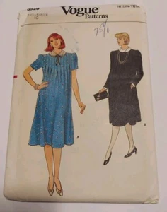 80er Jahre Vogue Umstandsmuster 8928 Misses’ Kleid Gr. 10 ungeschnitten - Bild 1 von 2