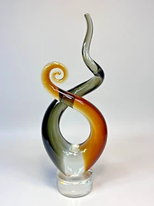 Vintage Murano Art Glass Love Knot Swirl Twisted Figurine Abstract Sculpture - Picture 1 of 8