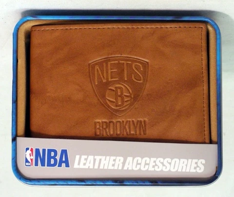 Brooklyn Nets NBA Embossed Leather Billfold Wallet FREE US SHIPPING Cover