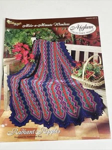 Radiant Ripples Afghan Mile A Minute Crochet Pattern Needlecraft Shop - Picture 1 of 5