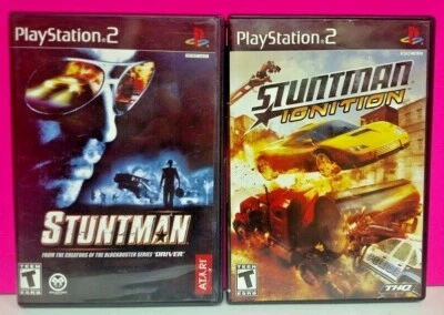Stuntman + Stuntman Ignition 1 2  - PS2 Playstation 2 Tested Game Lot Working - Image 1 of 2