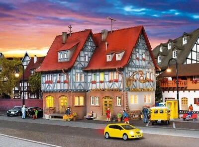 HO Scale Buildings - 43637 - H0 Post restaurant with LED lighting - kit - Image 1 of 3