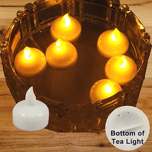 36 Flameless Floating LED tealight Candle Battery operated Amber tea lights - Picture 1 of 12