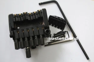 Cordal de guitarra negro 6 cuerdas sin cabeza puente trémolo/con brazo y tuerca de Corea - Imagen 1 de 5