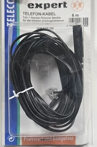 Telefonkabel 6m TAE F Stecker - Modular Stecker fast NEU in OVP - Bild 1 von 1