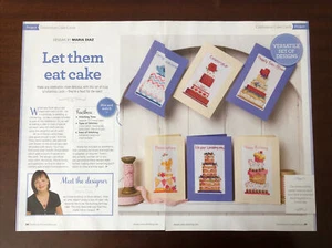 Celebration Cakes Cross Stitch Greeting Card Charts x 6 **from a magazine** - Picture 1 of 4