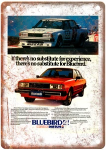 Insegna In Metallo Riproduzione Pubblicità Auto Datsun Vintage A11389 - Foto 1 di 2