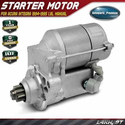 Starter for Acura Integra 1994-1995 L4 1.8L Manual Transmission 1.4KW CW 12V 9T - Image 1 of 4