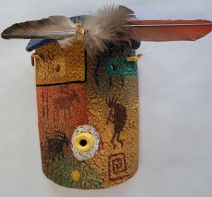 Navajo Pottery - Yei Bi Chei Mask - by David John - 4L05B - Picture 1 of 6