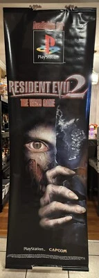 RESIDENT EVIL 2 ITCHY TASTY HUGE BANNER STORE DISPLAY POSTER PLAYSTATION STANDEE - Image 1 of 2
