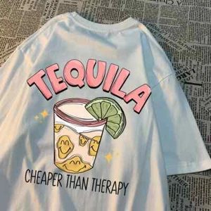 T-shirt girocollo uomo top semplicità streetwear sciolto creatività maglietta scollo a O - Foto 1 di 23