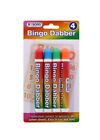 4pk Bingo Dabbers Markers Multi-colour Pens Game Fun Party Activities Tickets