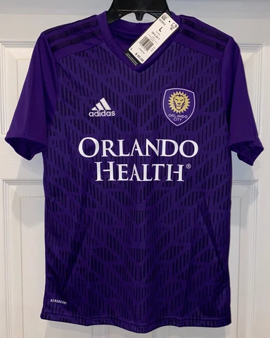 ADIDAS MLS Orlando City SC Replica Home Purple Soccer Jersey NEW Youth Sz M L XL Cover