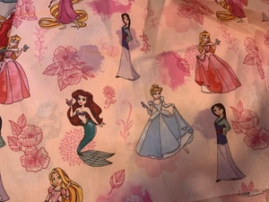 Disney Princesses Scrap 9"x 21”, Cotton Fabric, Fat Eighth, Cinderella, Ariel - Picture 1 of 1