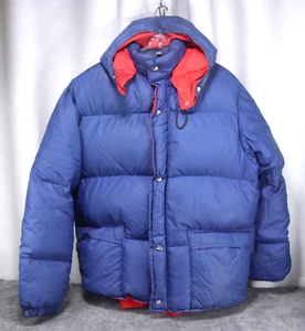 Vintage David S Reid / The Down People Canada Puffer Ski Jacket, Mens L Blue EUC - Picture 1 of 11