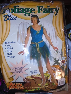 BLUE FAIRY Silvermist FOREST NYMPH 5 PC Women HALLOWEEN COSTUME One Size VTG NOS - Image 1 of 4