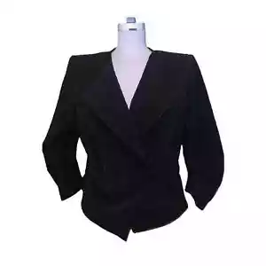 Giorgio Armani Black Label Black Jacket Size 46 - Picture 1 of 8